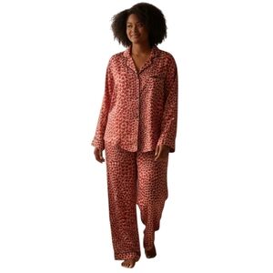 Nick & Nora Valentine Pajama Set In Red XL